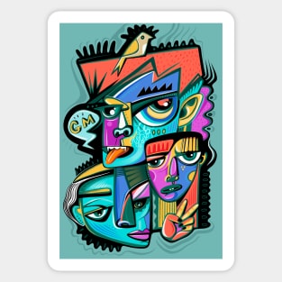 Crazy faces Sticker